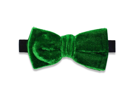 Green Velvet Bow Tie (pre-tied)