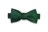 Green Yellow Squares Silk Bow Tie (self-tie)