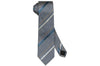 Grey Blue Stripes Silk Tie