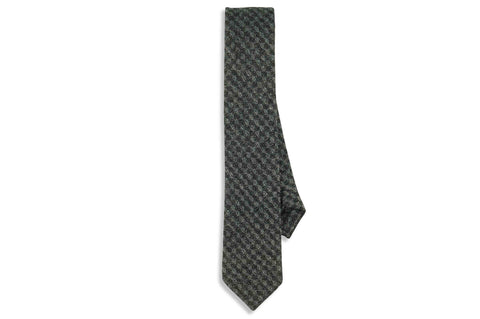 Grey Boxed Wool Skinny Tie