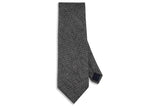 Grey Herringbone Wool Tie