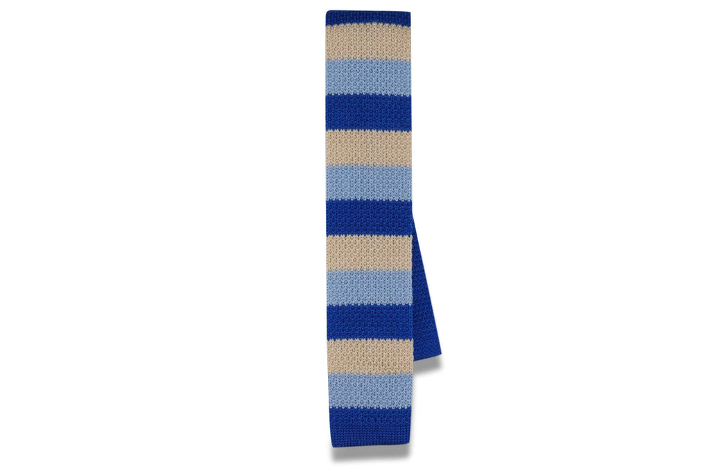 Happy Blues Knitted Skinny Tie