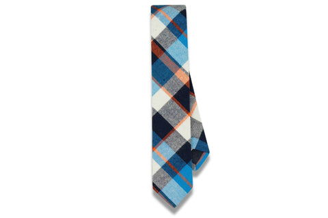 Henry Plaid Cotton Skinny Tie