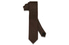 Herringbone Brown Wool Skinny Tie