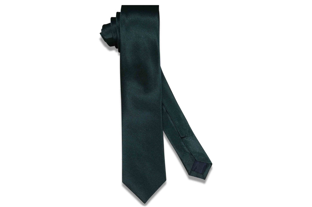 Hunter Green Silk Skinny Tie