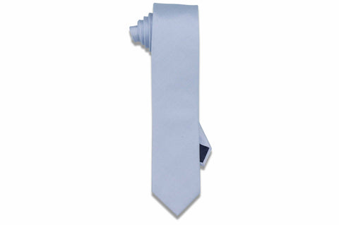 Iris Cristata Blue Silk Skinny Tie