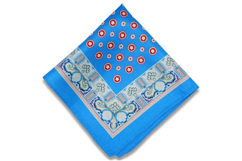 Justice Blue Silk Pocket Square