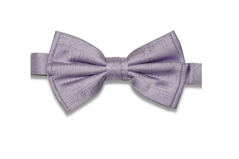 Lavender Purple Texture Silk Bow Tie (Pre-Tied)