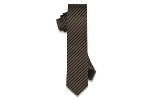 Lazy Stripes Silk Skinny Tie