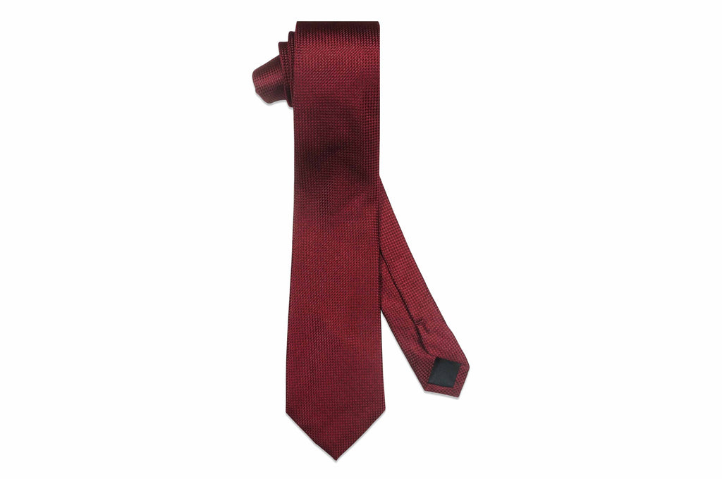 Lewes Burgundy Silk Skinny Tie