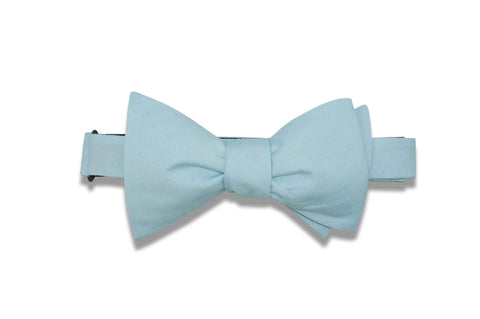 Light Blue Cotton Bow Tie (self-tie)