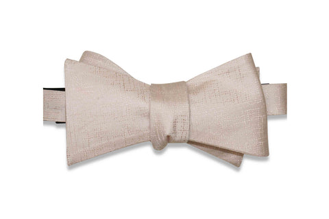 Light Blush Texture Silk Bow Tie (Self-Tie)