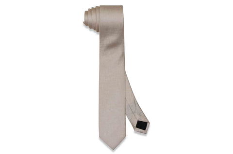 Light Blush Texture Silk Skinny Tie