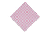 Light Pink Gingham Cotton Pocket Square