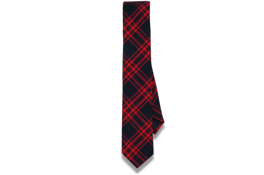 Logan Red Cotton Skinny Tie