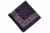 Lynton Purple Wool Pocket Square