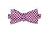 Magenta White Silk Bow Tie (self-tie)