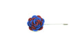Maroon Blue Wool Lapel Flower