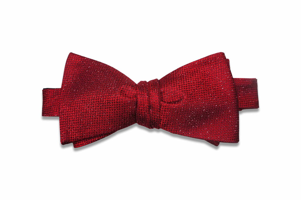 Maroon Shine Silk Bow Tie (Self-Tie)