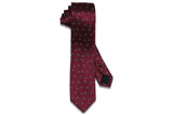 Maroon Tossed Flowers Silk Skinny Tie