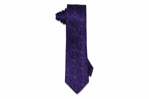 Matrix Purple Silk Tie