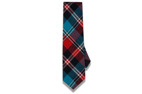 Max Plaid Red Cotton Tie