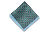 Medal Blue Silk Pocket Square