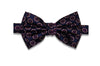 Medallion Purple Blue Silk Bow Tie (Pre-Tied)