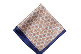 Meldon Navy Silk Pocket Square