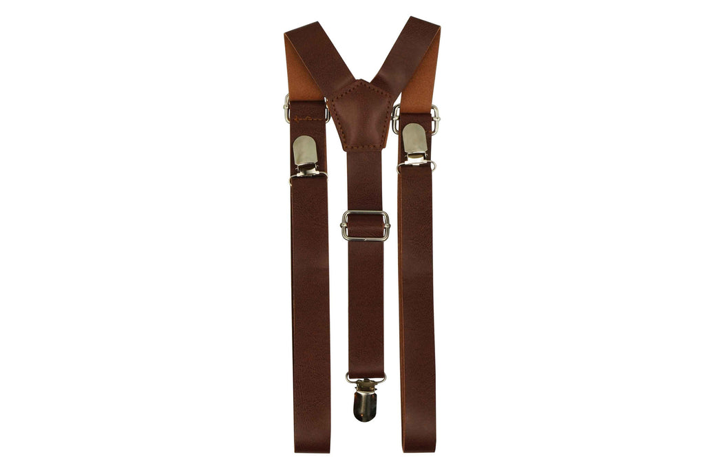 Mid tone brown suspenders