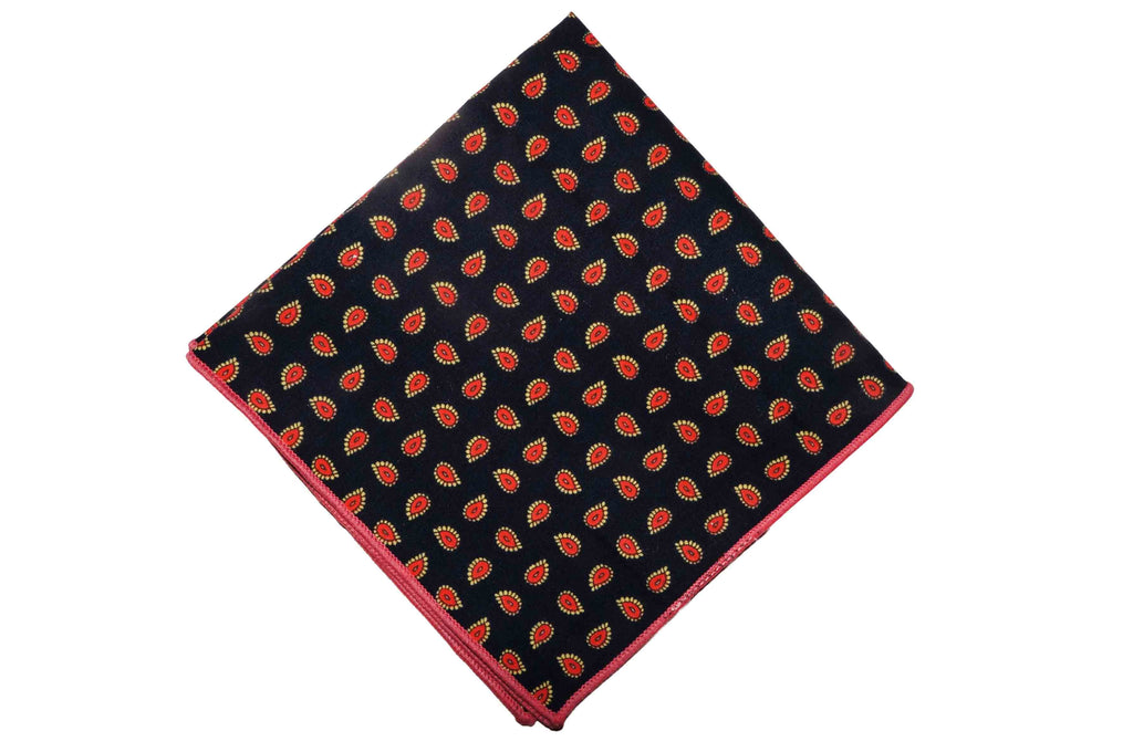 Mini Paisley Cotton Pocket Square