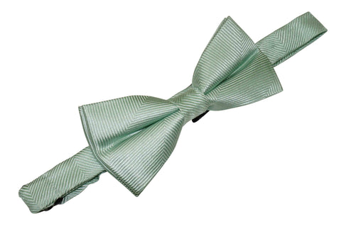 Mint Herringbone Silk Bow Tie (Boys)