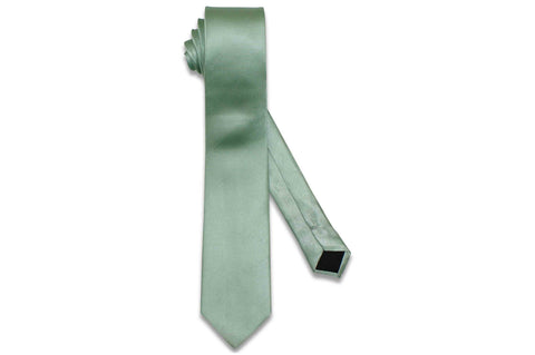Mint Herringbone Silk Skinny Tie