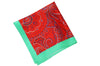 Mint Red Silk Pocket Square