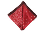 Multi Pattern Maroon Silk Pocket Square