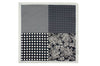 Multi Pattern White Silk Pocket Square