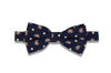 Navy Gold Paisley Cotton Bow Tie (pre-tied)