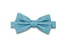 Ocean Blue Dotted Silk Bow Tie (Pre-Tied)