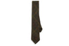 Olive Striped Wool Skinny Tie