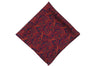 Paisley Field Fire Wool Pocket Square