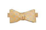 Paisley Gold Silk Bow Tie (self-tie)