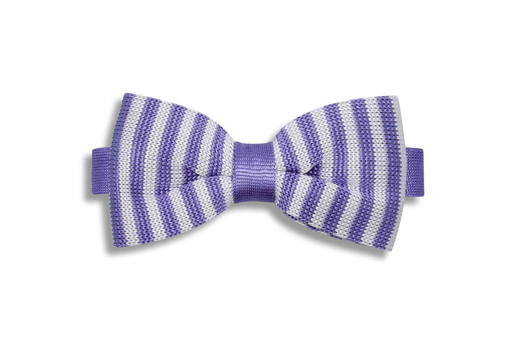 Periwinkle Purple Knitted Bow Tie (pre-tied)