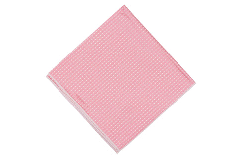Pink Daisy Dotted Silk Pocket Square