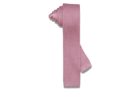 Pink Diamonds Knitted Skinny Tie