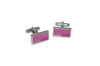 Pink Glass Cufflinks