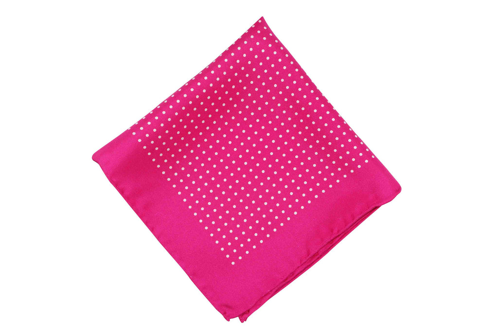 Pinkadot Silk Pocket Square