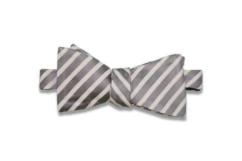 Platinum Aisle Silk Bow Tie (Self-Tie)