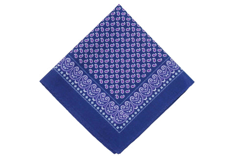 Purple Blues Cotton Pocket Square