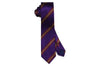 Purple Class Stripes Silk Skinny Tie