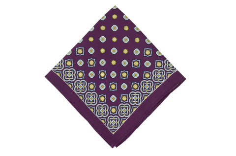 Purple Glow Silk Pocket Square